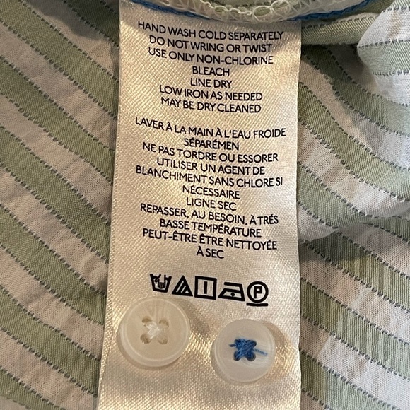 Anthropologie Striped Bustier Top, White and Green, Cropped, Thin Straps, Sz S - Picture 6 of 11